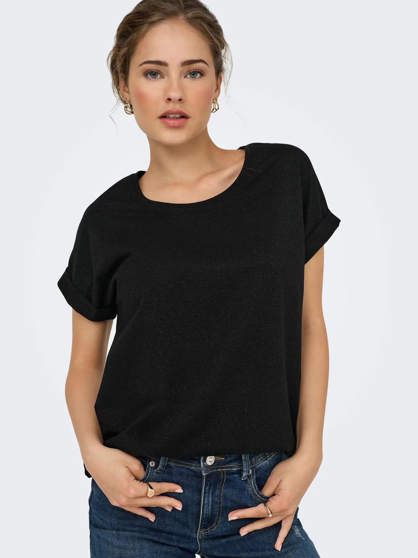 15356991 ONLmoster Glitter S/S Top