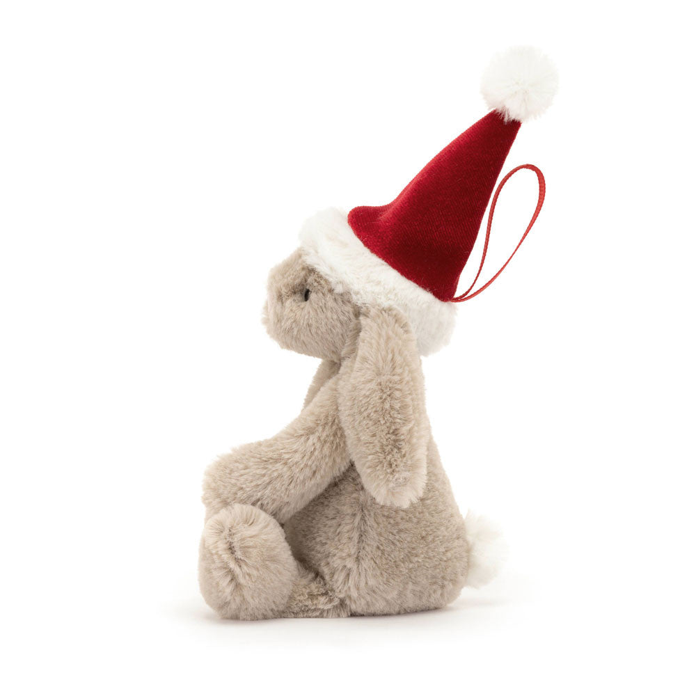 BAS6CBORN Bashful Christmas Bunny Decoration