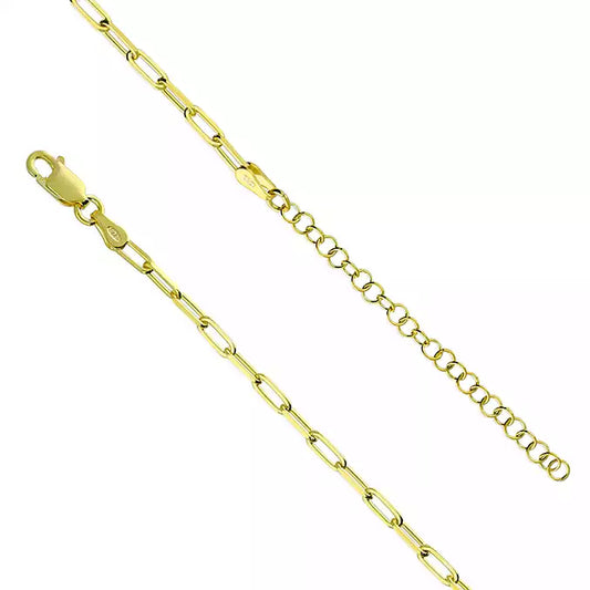H5207-41 SS Gold Plated Paperchain Chain