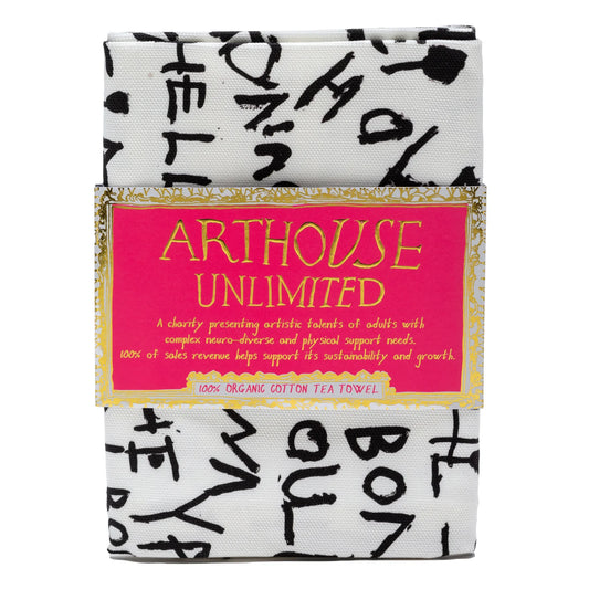 Tea076 Organic Cotton Tea Towel - Hello Hello