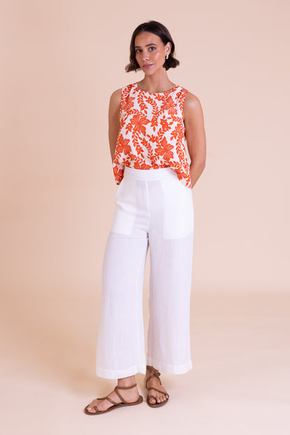 LV1126 High Waist Cropped Trousers