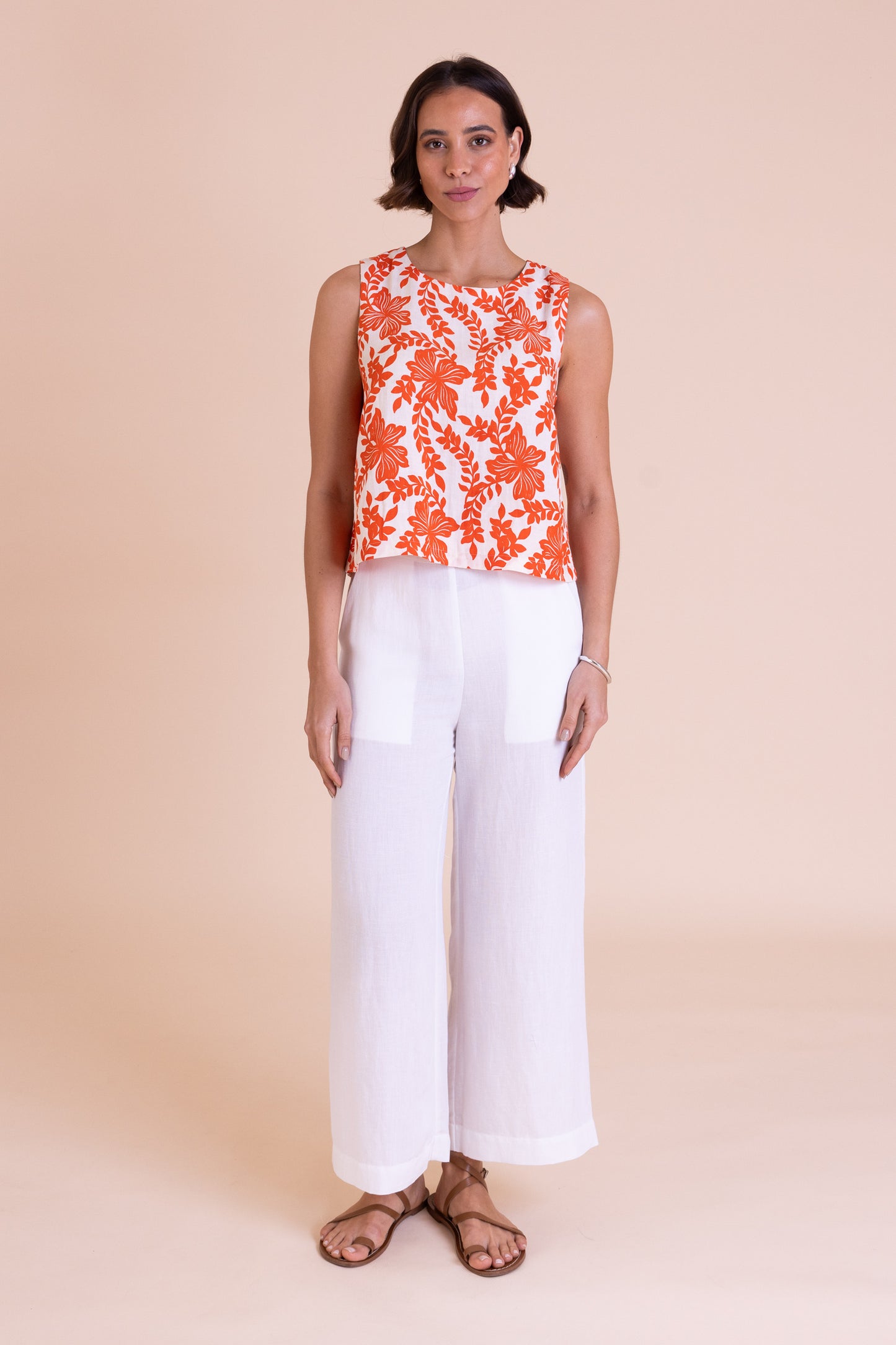 LV1126 High Waist Cropped Trousers