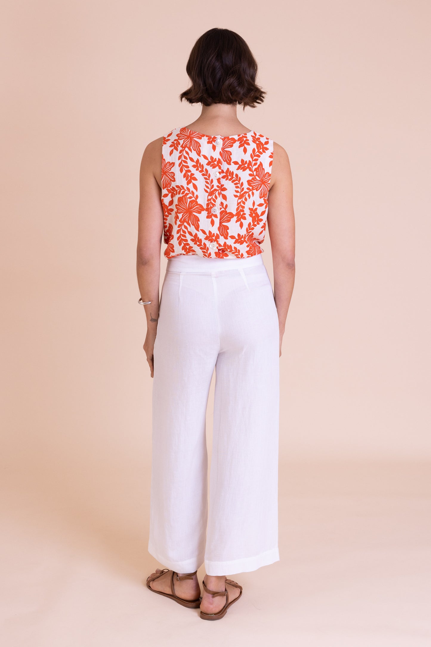 LV1126 High Waist Cropped Trousers