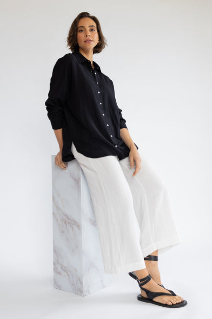LV1126 High Waist Cropped Trousers
