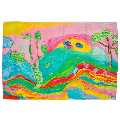 Tea078 Organic Cotton Tea Towel - Peace
