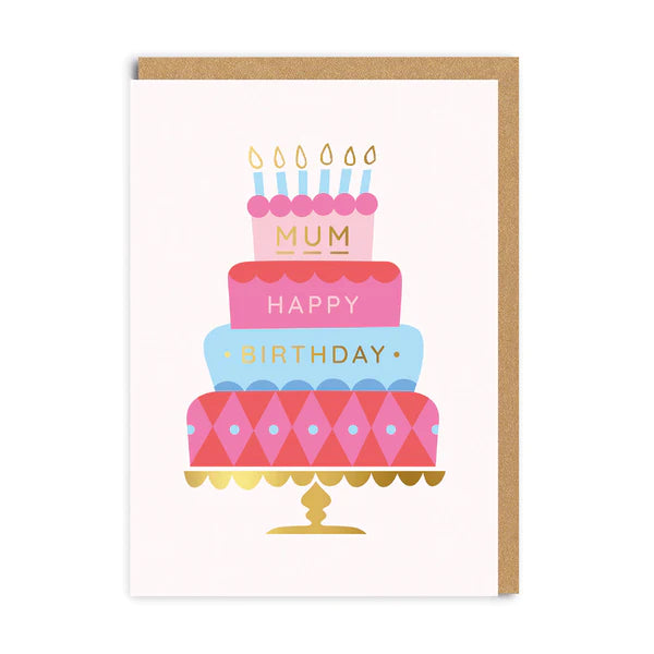 SVGC7172 Mum Happy Birthday Cake Greeting Card
