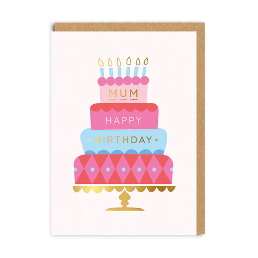 SVGC7172 Mum Happy Birthday Cake Greeting Card