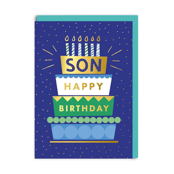 SVGC7189 Son Cake Birthday Greeting Card