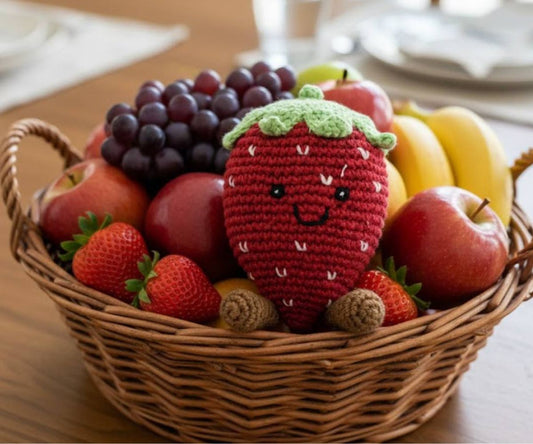 BY6104 Fair Trade Strawberry Rattle