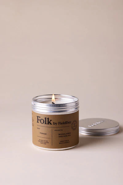 Field Day Folk Tin Candle
