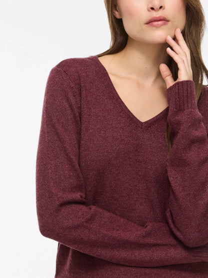 14042769 VIRIL V-Neck L/S Knit Top