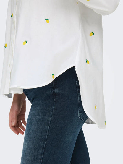 15283743 ONLnew lina Grace LS EMB Shirt WVN