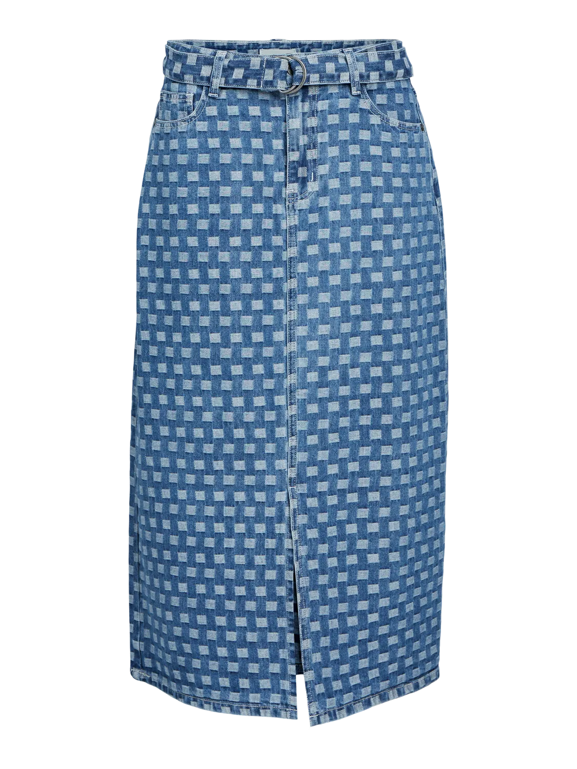 23044744 OBJHedda HW Midi Denim Skirt CC1 AW