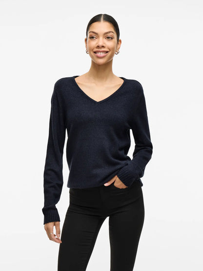 14042769 VIRIL V-Neck L/S Knit Top