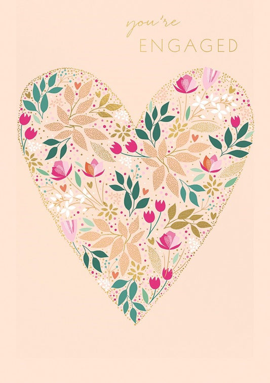 SAM93A Engaged Floral Heart