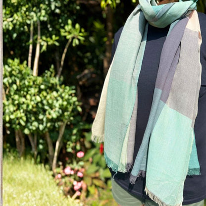 Checked Cotton Scarf