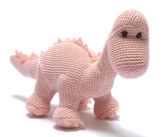 BY4208 Knitted Pink Organic Cotton Diplodocus