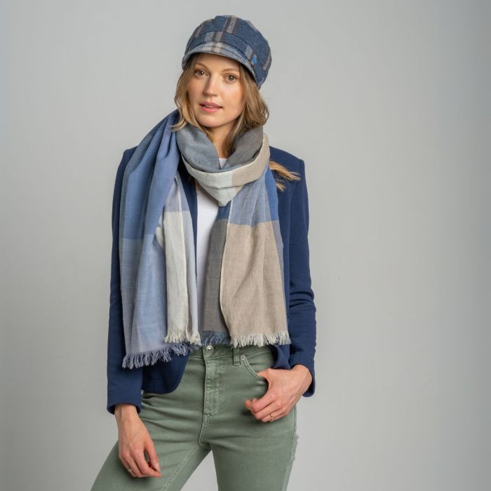 Checked Cotton Scarf