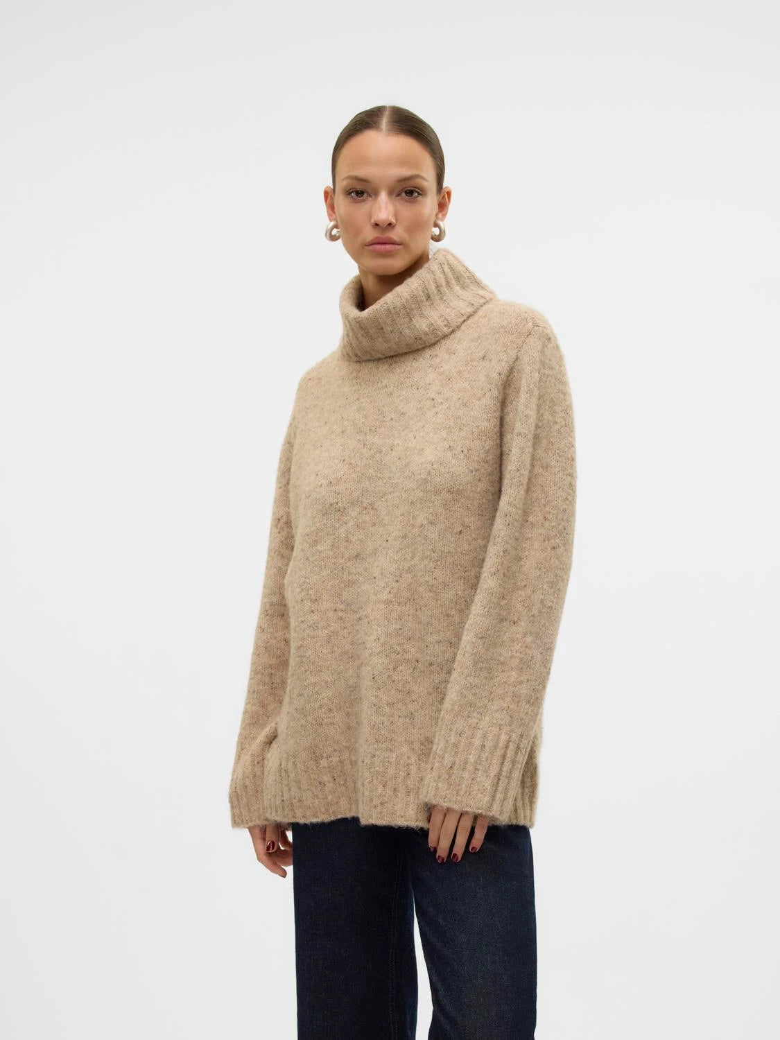 10314092 VMingrid LS Cowl Neck Pullover