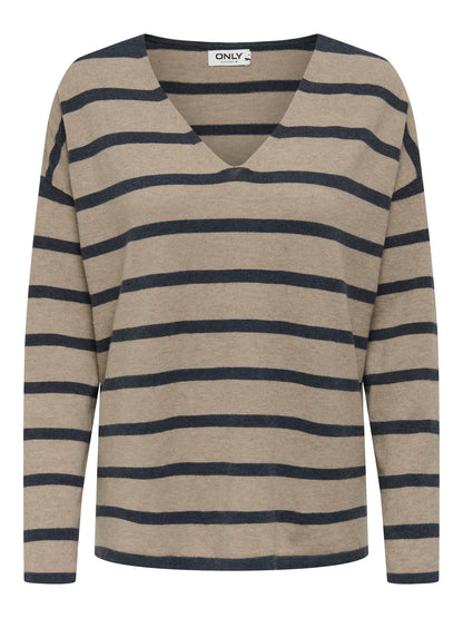 15340735 ONLamalio Life LS V neck knit