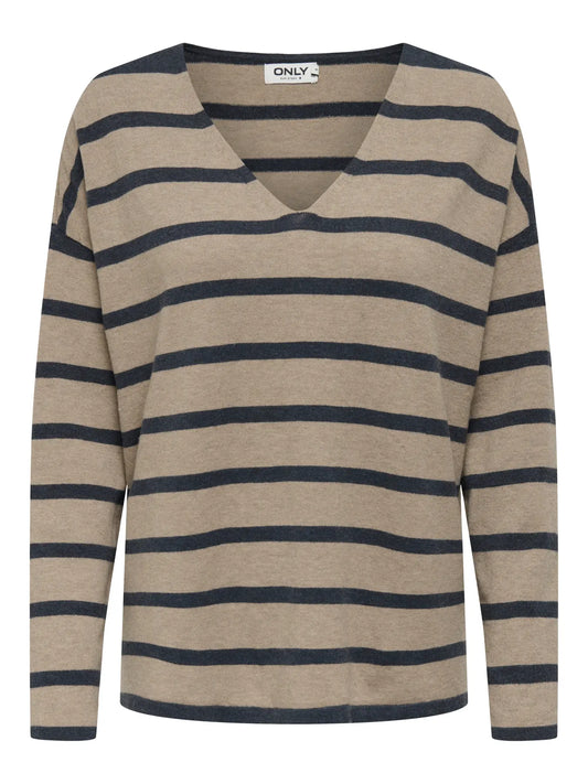 15340735 ONLamalio Life LS V neck knit