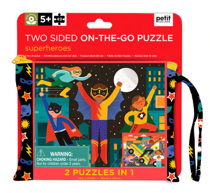 0810073341180 Two sided, On The Go, Superhero puzzle