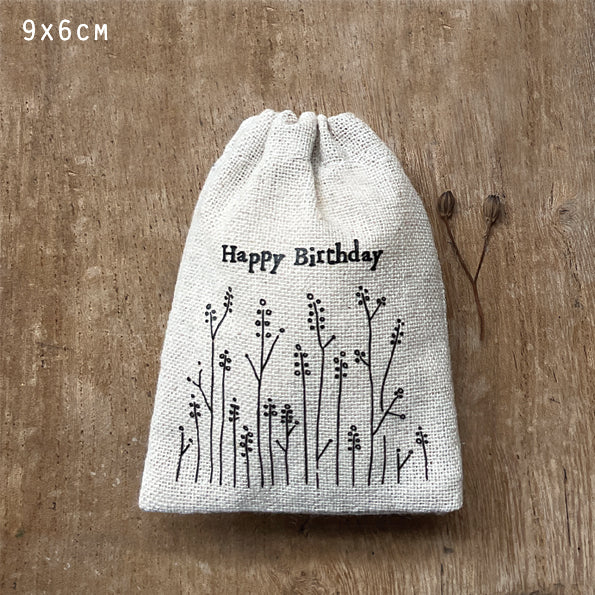 1680 Small Drawstring Bag - Happy Birthday