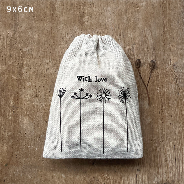 1681 Small Drawstring Bag - With Love