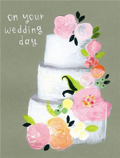 FC1804 Wedding Card Wedding Cake
