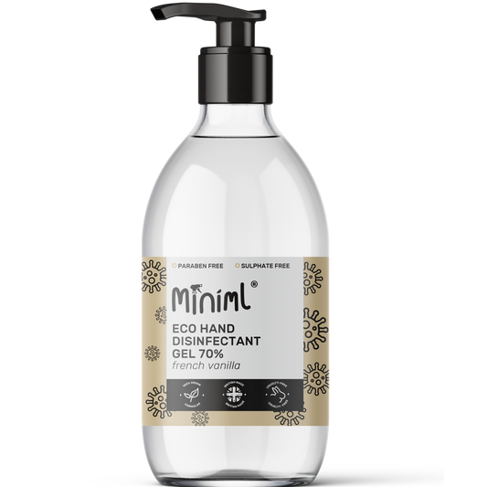 Min186 Hand Disinfectant Gel 500ml Glass Bottle