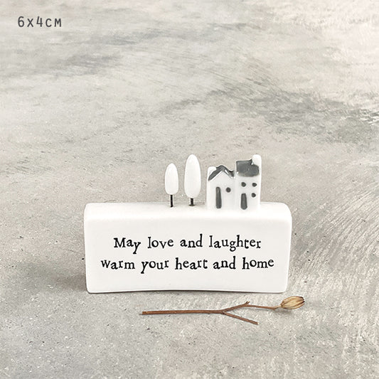 5565 Porcelain Scene - May Love & Laughter