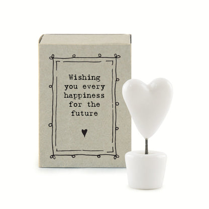 5655 Matchbox Heart pot - Happy Future