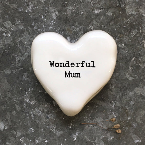 6708 White Heart Token - Wonderful Mum