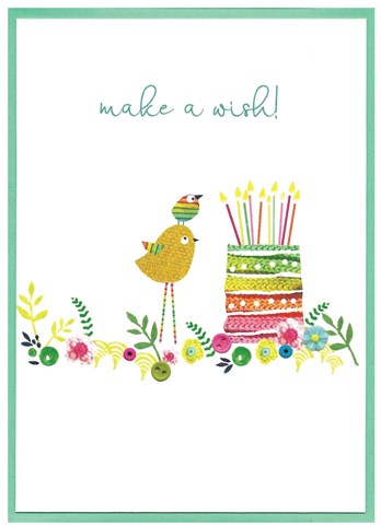 AR11 Birthday Card - Make a wish Birds
