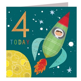 CP04 4th Birthday Card - Rocket