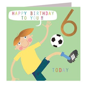 CP06 6th Birthday Card - Football