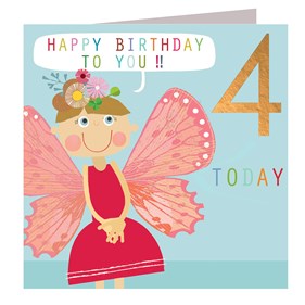CP10 4th Birthday Card - Butterfly
