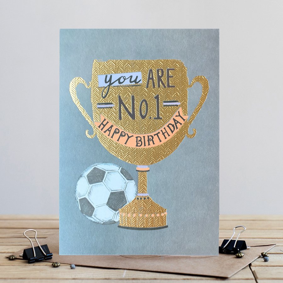 GG012 Birthday Cards - Soccer No 1