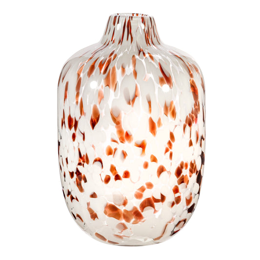 GLEE134 Large Brown Speckled Glass Vase