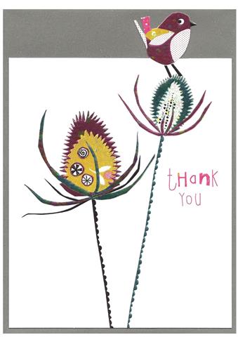 GY28 Thank You Card - Teasels