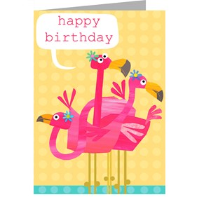 OS12 Birthday Card - Flamingo
