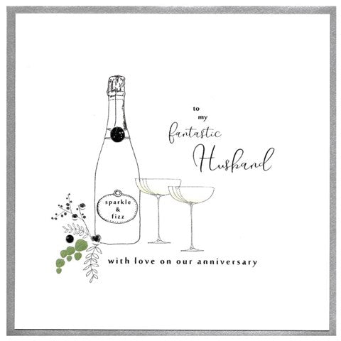 P139 Anniversary card - Husband with love