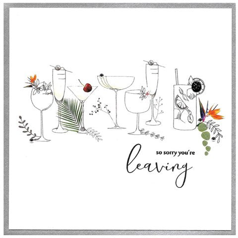 P143 Leaving Card - Cocktails