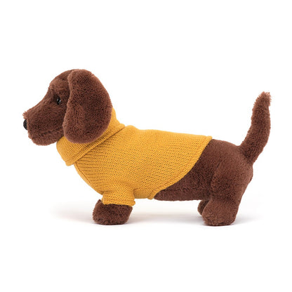 S3SDY Sweater Sausage Dog Yellow
