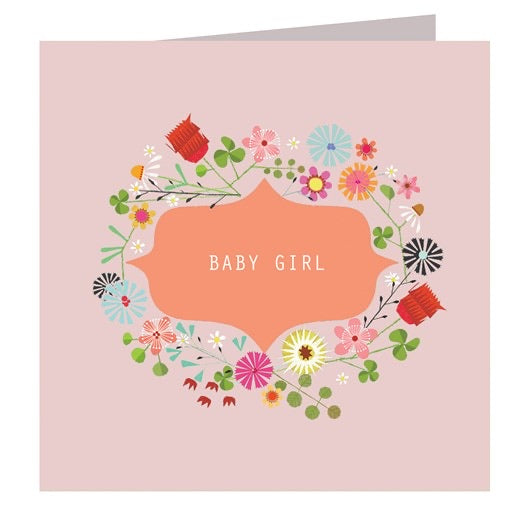 FL17 Baby Card Flower Plaque