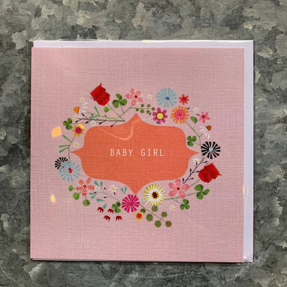 FL17 Baby Card Flower Plaque