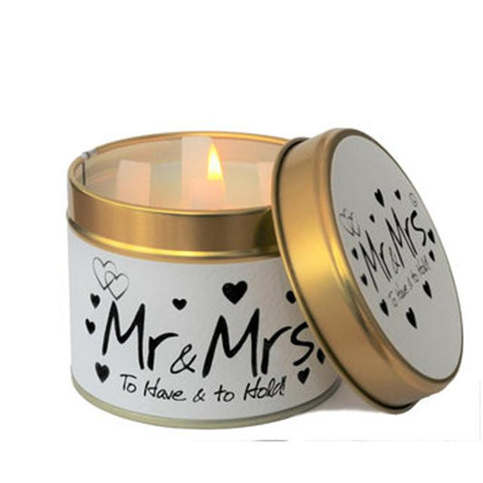 Mr & Mrs Tin Scented Candle Tins